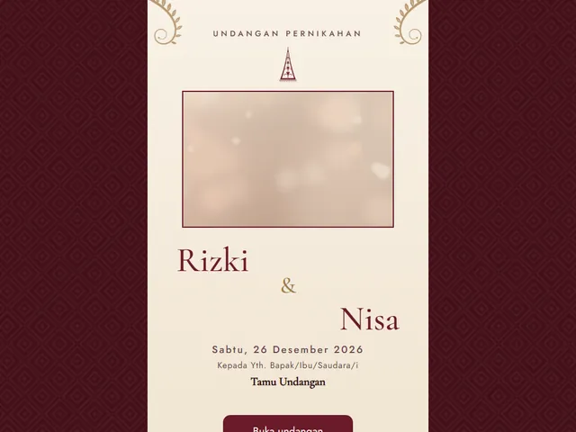 Sampul undangan bertema Pucuak Rabuang